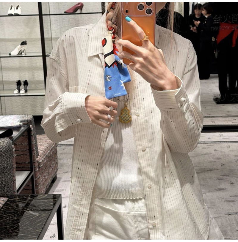 CHANEL-09301 샤넬 2026FW 줄무늬 셔츠