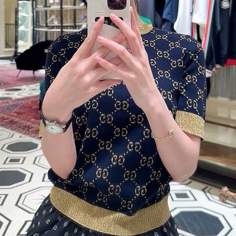 GUCCI-04041 구찌 GG로고 반팔 니트 