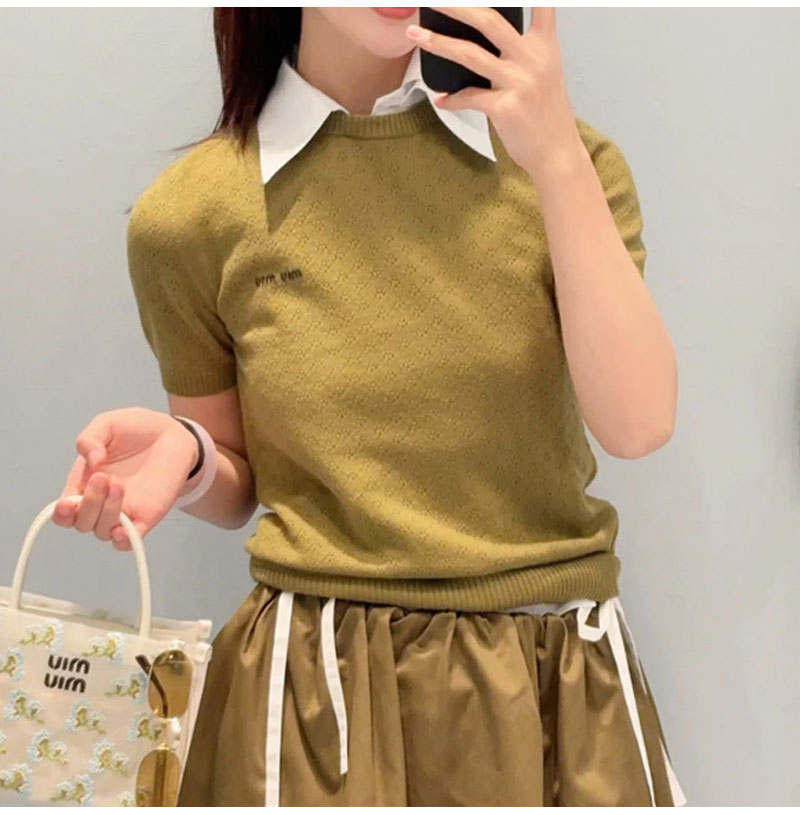 MIUMIU-510430300 미우미우 2026SS 여성용 폴로 티셔츠