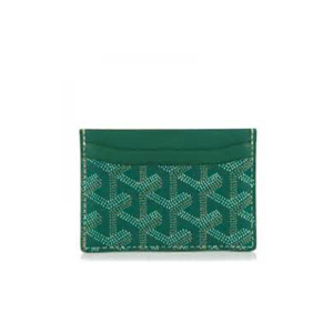 [스페셜오더]GOYARD-고야드 쉐브론 코팅캔버스 그린 카드 케이스