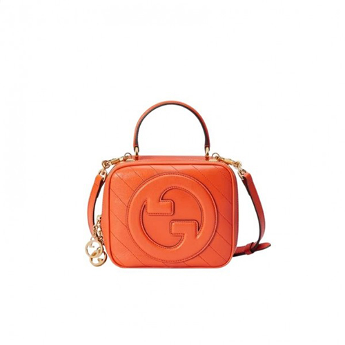 [스페셜오더]GUCCI-744434 7519 구찌 오렌지 가죽 블론디 미니 탑 핸들백