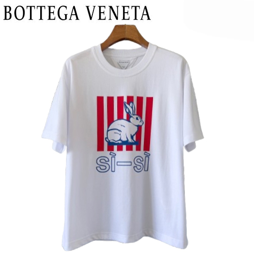 BOTTEGA VENETA-031711 보테가 베네타 화이트 프린트 장식 티셔츠 남여공용