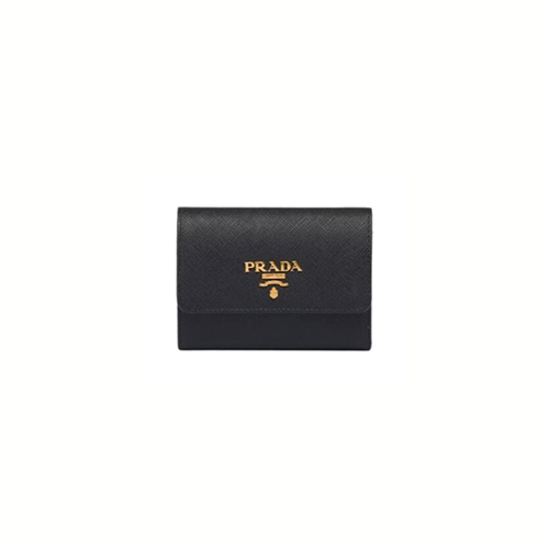 [스페셜오더]PRADA-1MH025 프라다 블랙 사피아노 멀티컬러 반지갑