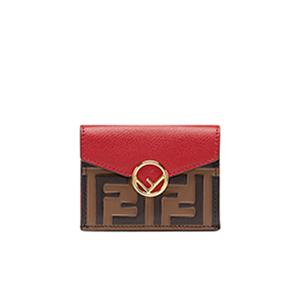 [스페셜오더]FENDI-8M0395 펜디 레드 송아지 가죽 FF 패턴 지갑