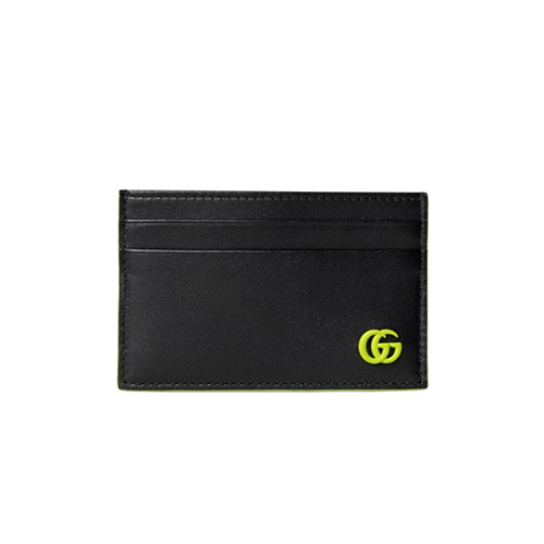 [스페셜오더]GUCCI-835049 1060 구찌 블랙/그린 GG 마몽 카드 케이스