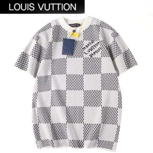 LOUIS VUITTON-050611 루이비통 화이트 다미에 티셔츠 남여공용