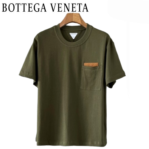 BOTTEGA VENETA-06036 보테가 베네타 그린 코튼 티셔츠 남성용