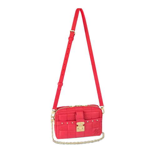 [스페셜오더]LOUIS VUITTON-M59118 루이비통 핑크 다미에 퀼트 램스킨 트로카 PM