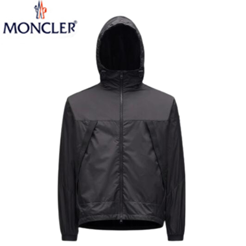 MONCLER-091311 몽클레어 블랙 나일론 바람막이 후드 재킷 남성용