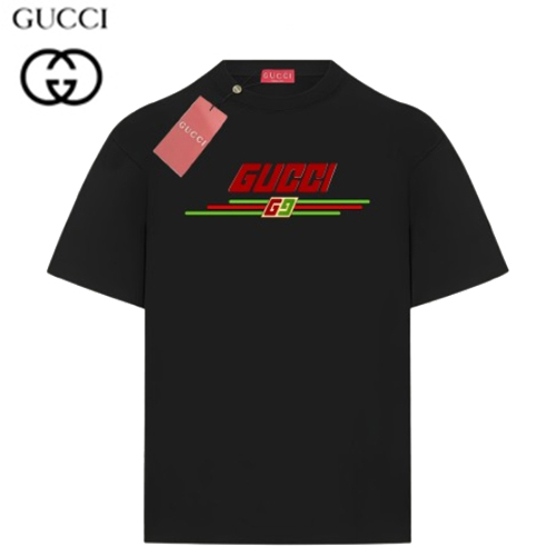 GUCCI-060912 구찌 블랙 프린트 장식 티셔츠 남여공용