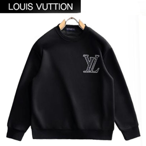 LOUIS VUITTON-081712 루이비통 블랙 아플리케 장식 스웨트셔츠 남성용