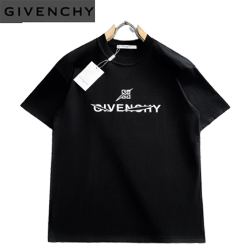 GIVENCHY-062613 지방시 블랙 프린트 장식 티셔츠 남성용