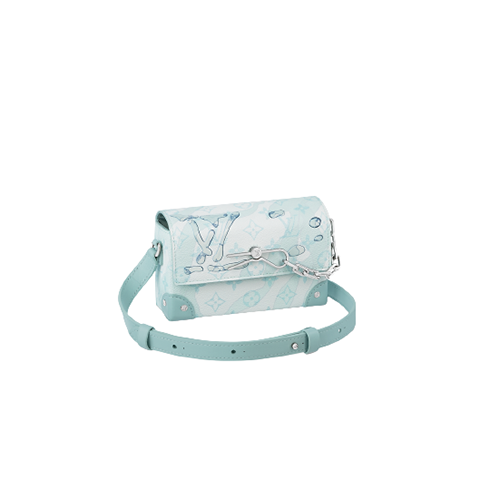 [스페셜오더]LOUIS VUITTON-M22637 루이비통 크리스탈 블루 모노그램 아쿠아가든 스티머 웨어러블 월릿