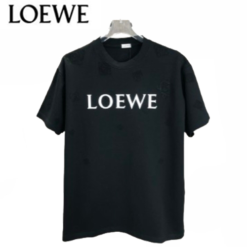 LOEWE-051713 로에베 블랙 패치 장식 티셔츠 남여공용