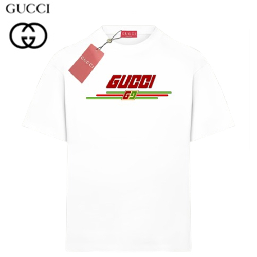 GUCCI-060913 구찌 화이트 프린트 장식 티셔츠 남여공용