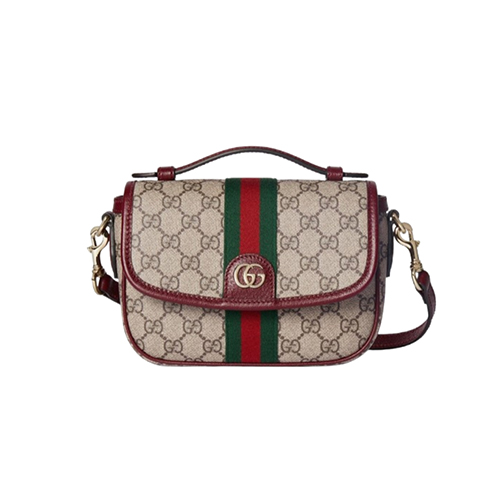 [스페셜오더]GUCCI-836843 9789 구찌 오피디아 베이지/레드 스몰 탑 핸들백