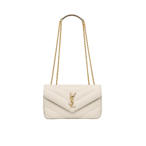 [스페셜오더]SAINT LAURENT-801437 생 로랑 화이트 마틀라세 램스킨 loulou 스몰백