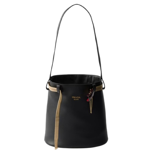 [스페셜오더]PRADA-1BE085 프라다 블랙 주얼리 벨트 버클 버킷 백
