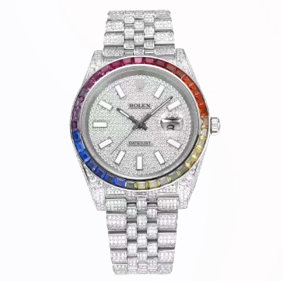 [스페셜오더][MS]ROLEX-1263345 롤렉스 데이트저스트 레인보우다이아 베젤 스페셜 타임피스 41mm 904L