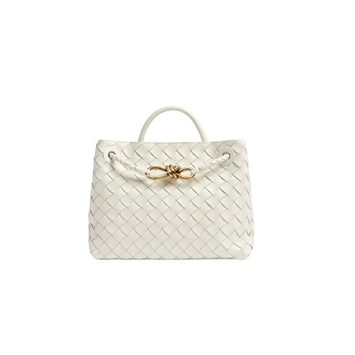 [스페셜오더]BOTTEGA VENETA-743568 보테가 베네타 화이트 안디아모 스몰 탑 핸들 백 25CM(766014 동일제품)