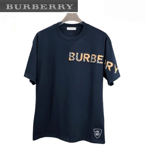 BURBERRY-05171 버버리 네이비 아플리케 장식 티셔츠 남여공용