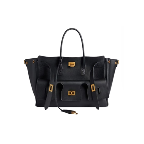 [스페셜오더]BALENCIAGA-812545 발렌시아가 블랙 금장 벨 에어 스몰 캐리 올 백