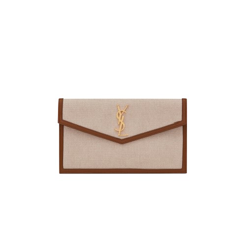 [스페셜오더]SAINT LAURENT-565739 생 로랑 내추럴 베이지 캔버스 업타운 파우치