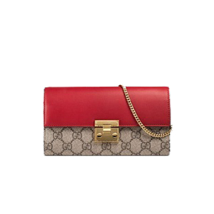 GUCCI-453506 9784 구찌 Padlock 패드락 GG 수프림 캔버스 체인 스트랩 지갑