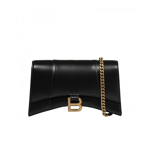 [스페셜오더]BALENCIAGA-644973 발렌시아가 블랙 아워글래스 이븐 체인 숄더백