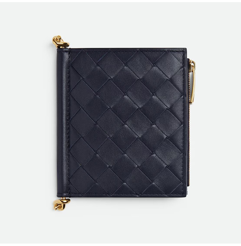 [스페셜오더]BOTTEGA VENETA-788055 스몰 솔스티스 폴더형 지갑 녹터널