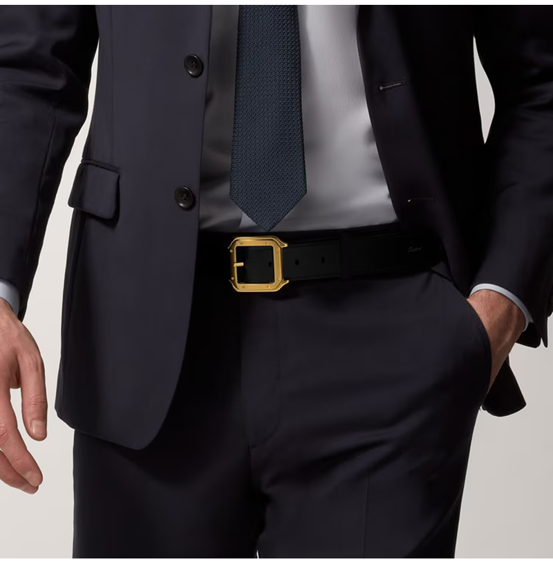 [스페셜오더]Cartier-L5000730 까르띠에 산토스 드 까르띠에 벨트 블랙 금장