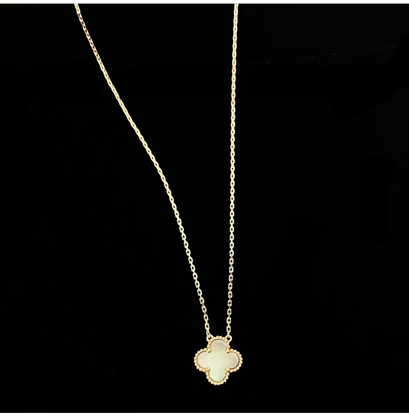  [스페셜오더]VAN CLEEF ARPELS-6120 반클리프 골드&그레이 그린 알함브라 펜던트