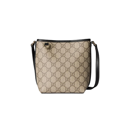 [스페셜오더]GUCCI-847090 9741 구찌 베이지/블랙 GG 엠블럼 나노 버킷백