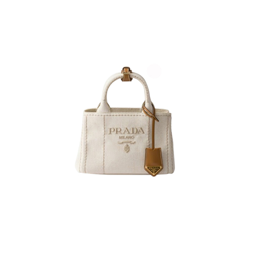 [스페셜오더]PRADA-1BA038 프라다 내추럴 코튼 캔버스 미니 핸드백