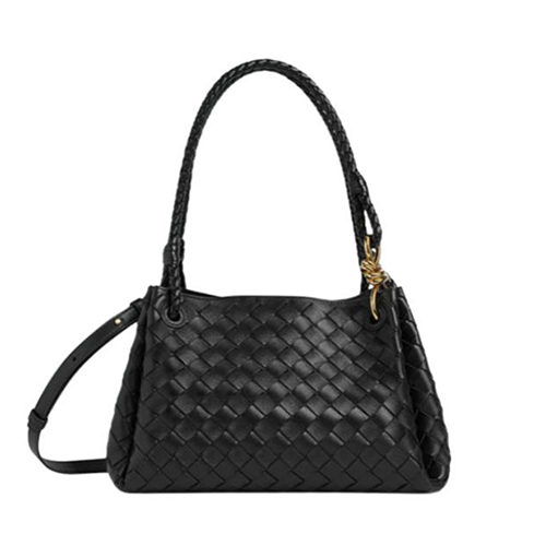 [스페셜오더]BOTTEGA VENETA-835921 보테가 베네타 블랙 양가죽 파라슈트 미디엄
