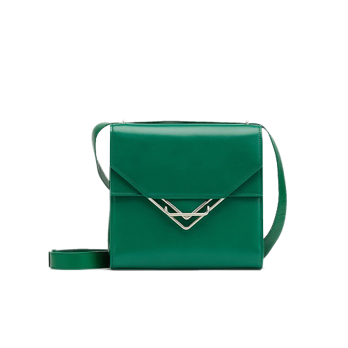 [스페셜오더]BOTTEGA VENETA-652391 보테가 베네타 그린 클립 스퀘어 숄더백