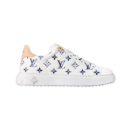LOUIS VUITTON-1AHOO9 루이비통 화이트/블루 모노그램 타임 아웃 스니커즈 여성용