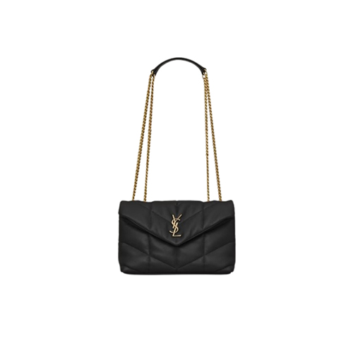 [스페셜오더]SAINT LAURENT-759337 생 로랑 블랙/골드 양가죽 puffer 토이