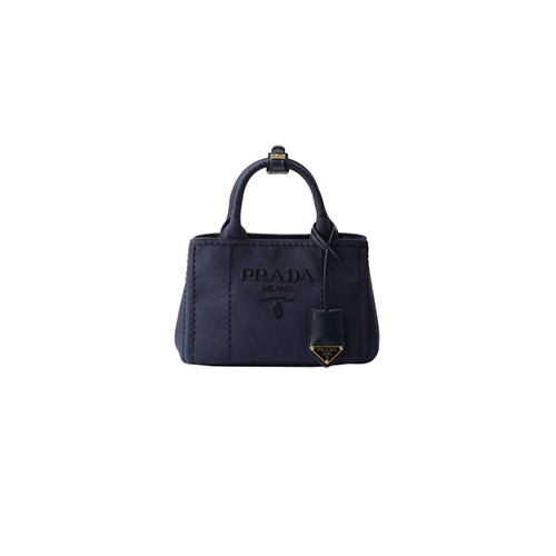 [스페셜오더]PRADA-1BA038 프라다 블루 코튼 캔버스 미니 핸드백