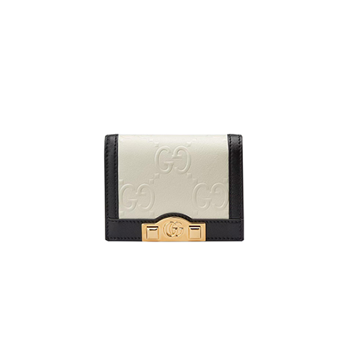 [스페셜오더]GUCCI-676150 9099 구찌 화이트/블랙 GG 카드 케이스 지갑