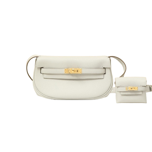[스페셜오더]HERMES-KM17 에르메스 화이트 금장 SWIFT 가죽 켈리 무브