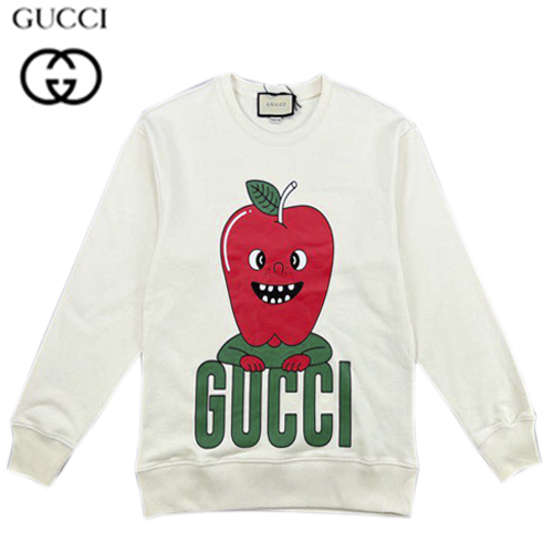 GUCCI-08125 구찌 아이보리 프린트 장식 스웨트셔츠 남여공용