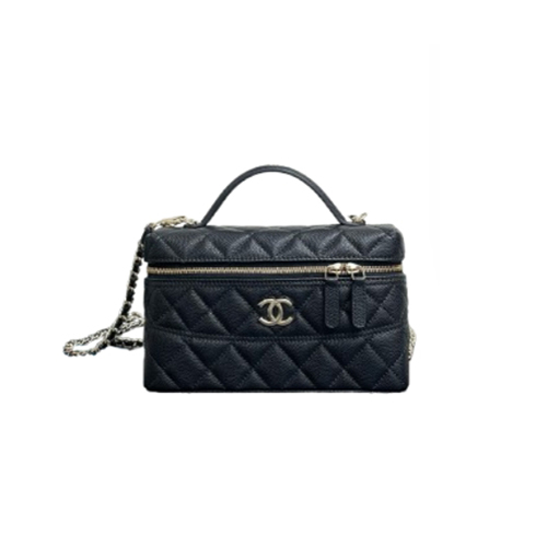 [스페셜오더]CHANEL-05063 샤넬 블랙 캐비어 가죽 바니티 케이스