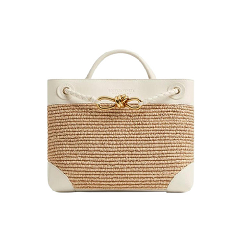 [스페셜오더]BOTTEGA VENETA-827478 보테가 베네타 화이트 라피아 스몰 안디아모