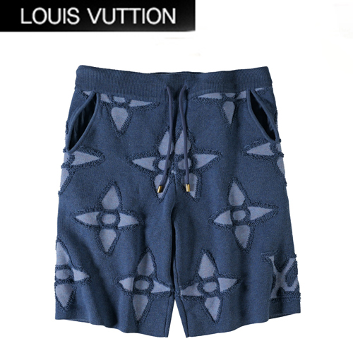 LOUIS VUITTON-05066 루이비통 네이비 모노그램 플라워 스웨트쇼츠 남성용