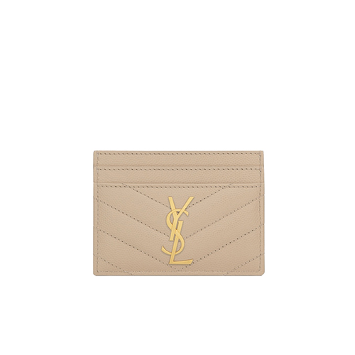 [스페셜오더]SAINT LAURENT-423291 생 로랑 파우더 그랑 드 뿌드르 텍스처드 마틀라세 가죽 모노그램 신용카드 케이스