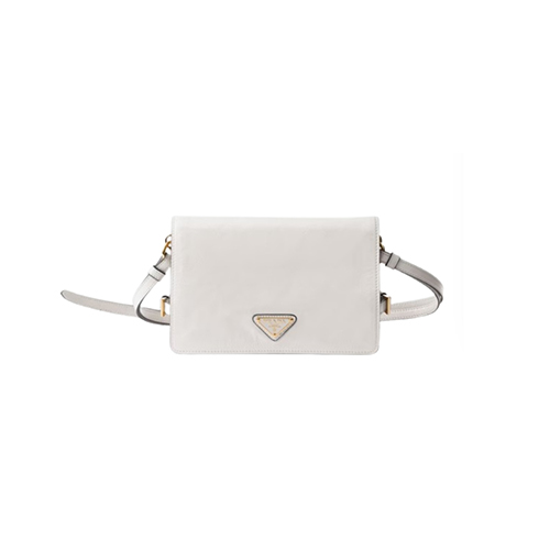 [스페셜오더]PRADA-1BD082 프라다 화이트 광택 가죽 숄더백