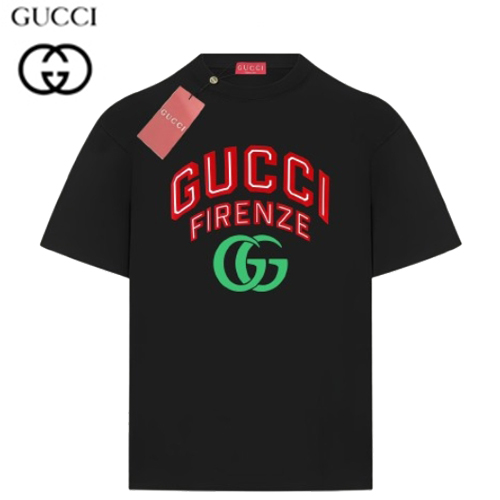 GUCCI-06097 구찌 블랙 프린트 장식 티셔츠 남여공용