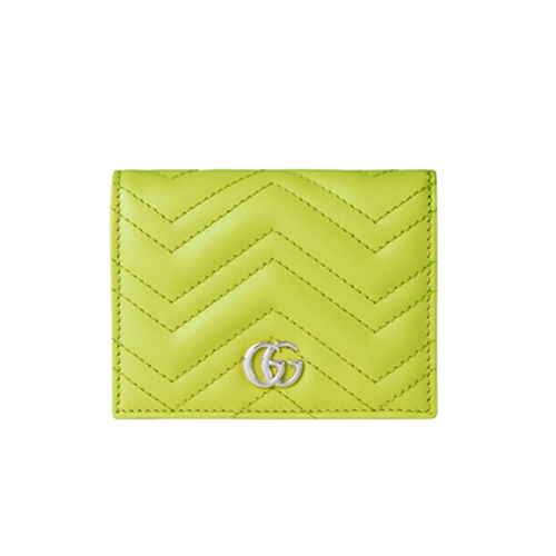[스페셜오더]GUCCI-466492 3520 구찌 브라이트 그린 GG 마몽 카드 케이스 지갑
