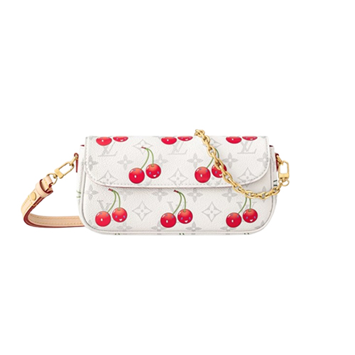 [스페셜오더]LOUIS VUITTON-M14239 루이비통 화이트 모노그램 체리 LV x TM 월릿 온 체인 아이비